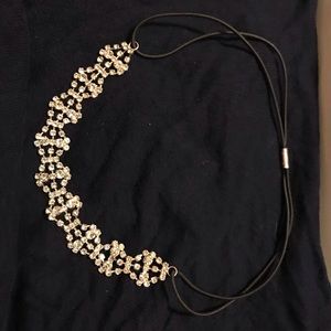 Silver Crystal headband nwot